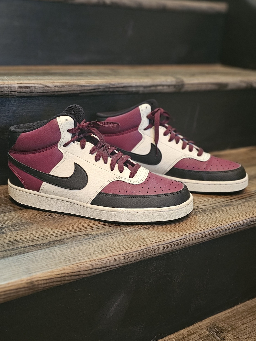 Nike Dunk High Retro High-Top Sneakers Maroon & Black US 9.5